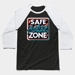 Zombie apocalypse Safe zone Retro Baseball T-Shirt